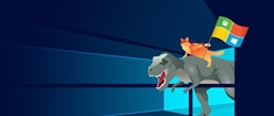 Windows 10 T-Rex and Ninja Cat